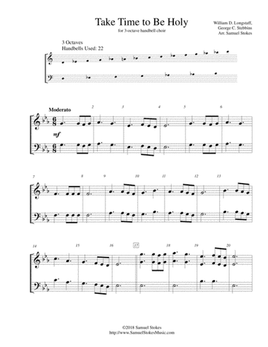 Take Time to Be Holy - for 3-octave handbell choir (arr. Samuel Stokes)