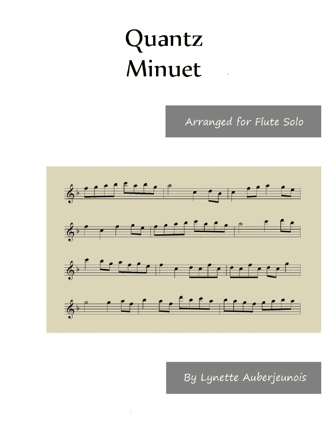 Minuet - Flute Solo (arr. Lynette Auberjeunois)