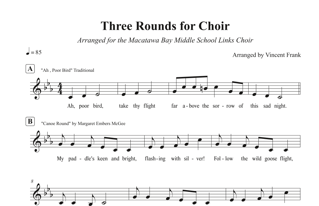 Three Rounds for Choir (arr. Vincent Frank)