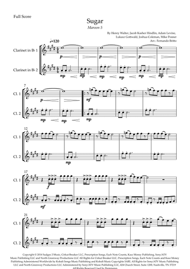 Sugar (arr. Fernando Britto)