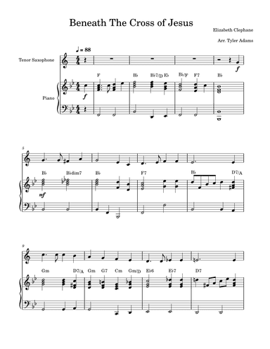 Beneath The Cross Of Jesus (arr. Tyler Adams)