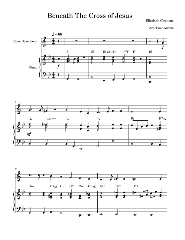 Beneath The Cross Of Jesus (arr. Tyler Adams)