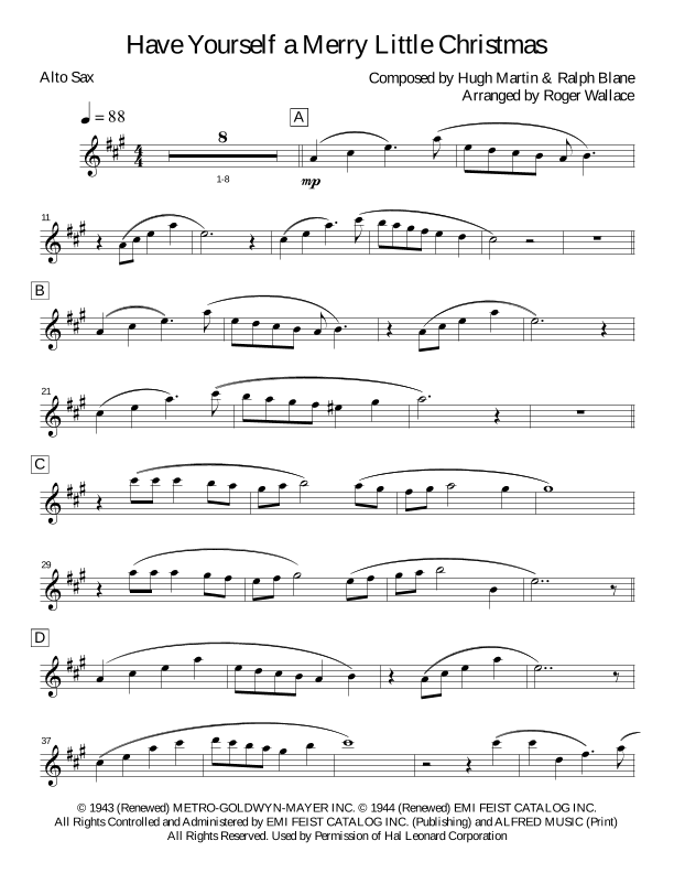 Have Yourself A Merry Little Christmas (arr. Roger Wallace)