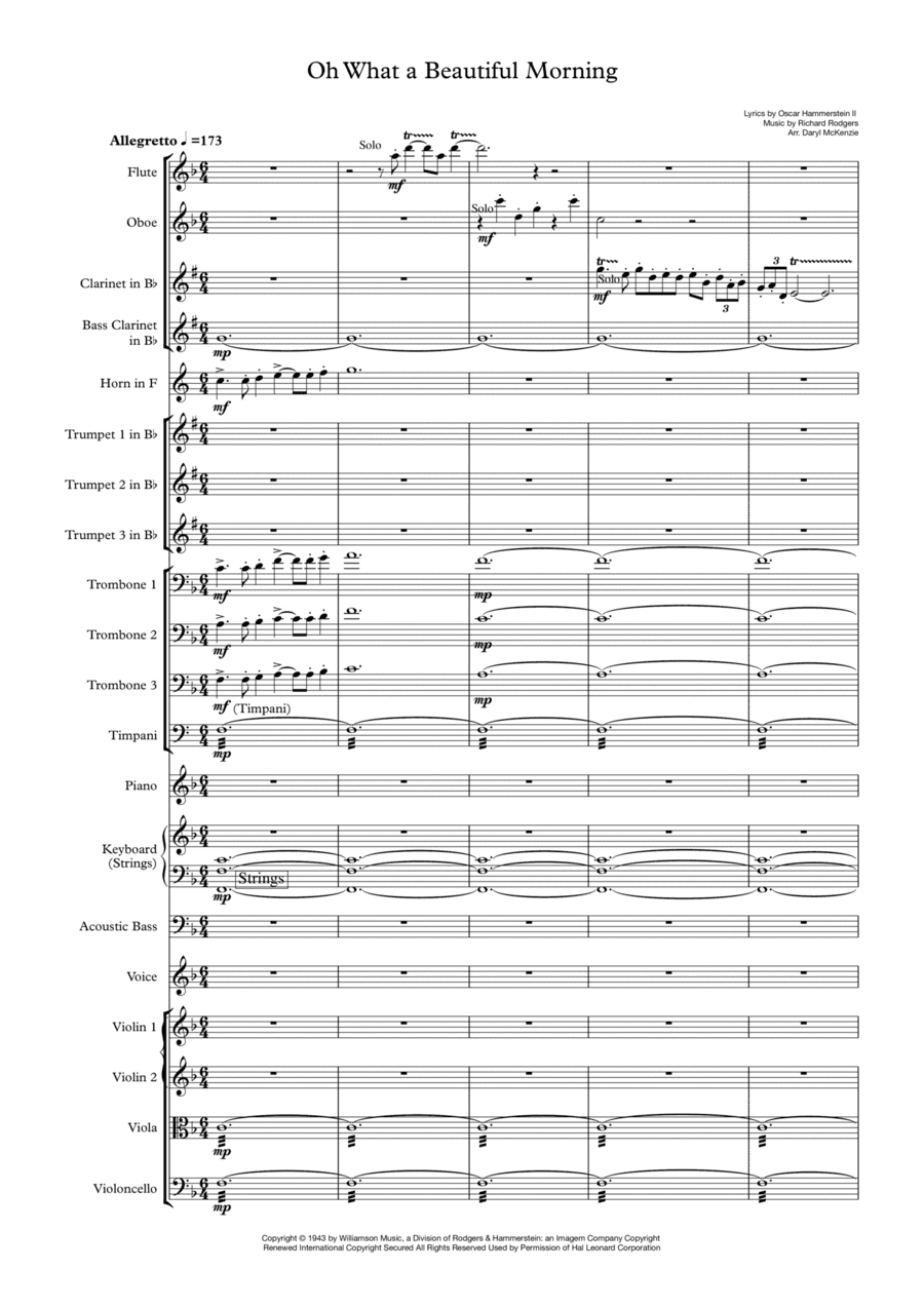Oh, What A Beautiful Mornin' (arr. Daryl McKenzie)