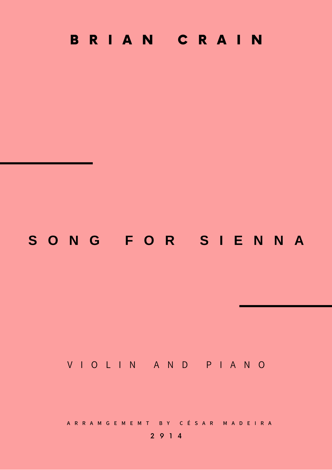 Song For Sienna (arr. César Madeira)