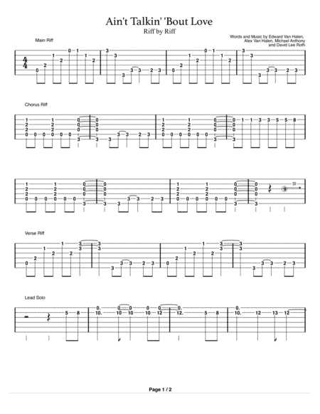 Ain't Talkin' 'bout Love (arr. Mitch Smith)