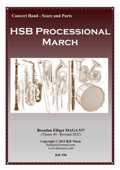 HSB Processional March - Concert Band Score and Parts PDF