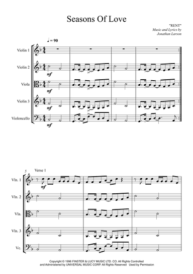 Seasons Of Love (arr. Chael Mont)