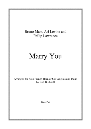 Marry You (arr. Rob Bushnell)