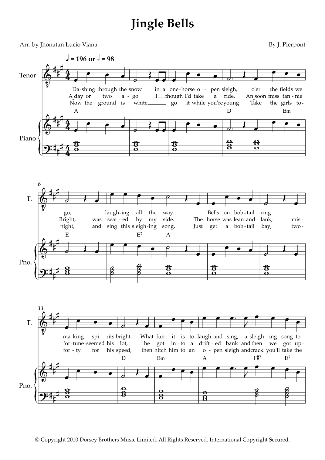 Jingle Bells (arr. Jhonatan Lucio Viana)