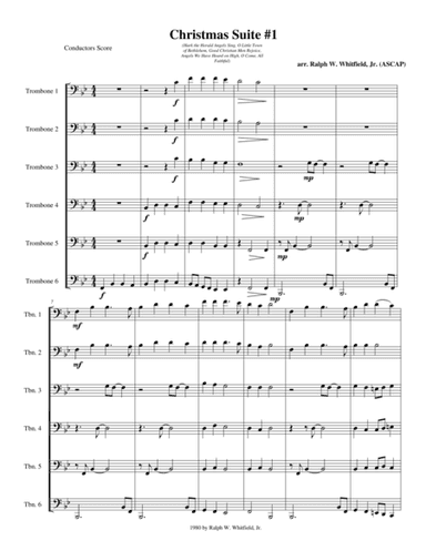 Christmas Suite #1 for Trombone Sextet/Ensemble (arr. Ralph Whitfield, Jr.)