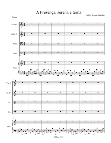 The Presence, serene and tender (piano and string quartet)