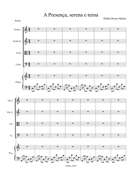 The Presence, serene and tender (piano and string quartet)