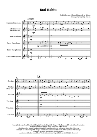 Bad Habits (arr. Kayleigh Huelin)