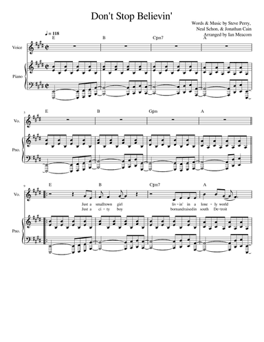 Don't Stop Believin' (arr. Ian Meacom)