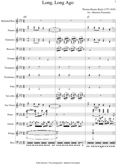 Long, Long Ago - Score Only (arr. Albertino Fernandes)