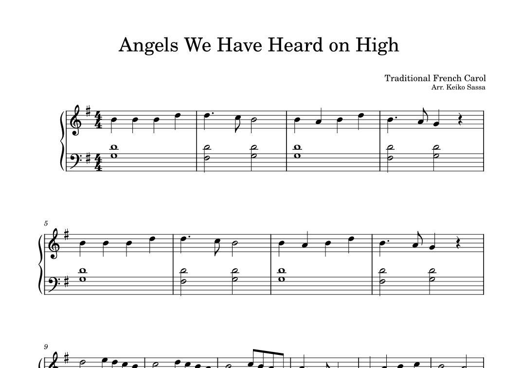 Angels We Have Heard on High (arr. Keiko Sassa)