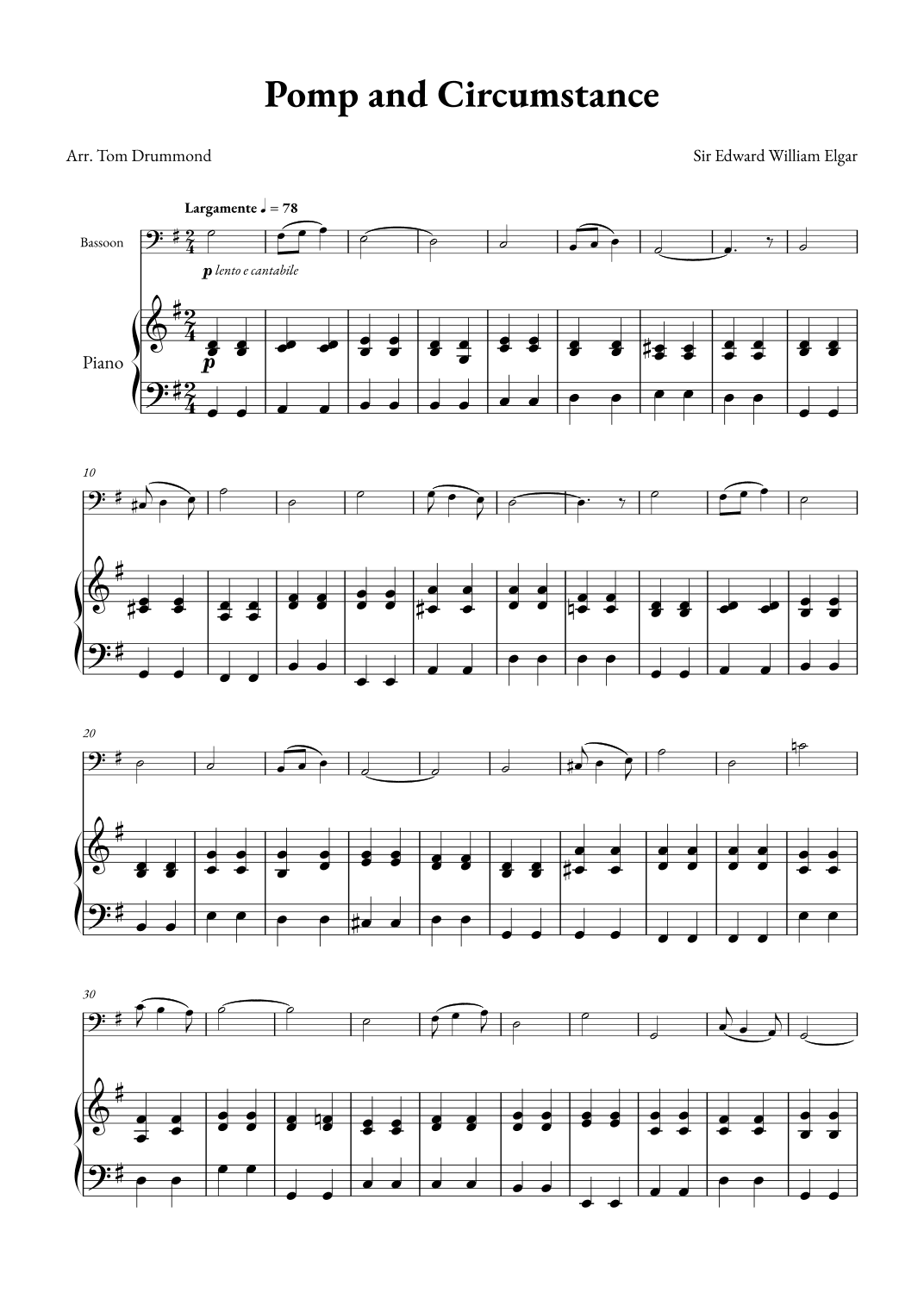 Pomp and Circumstance (arr. Tom Drummond)