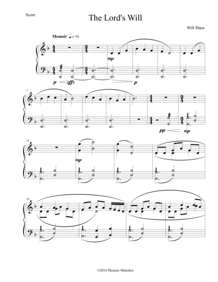 The Lord's Will Theme