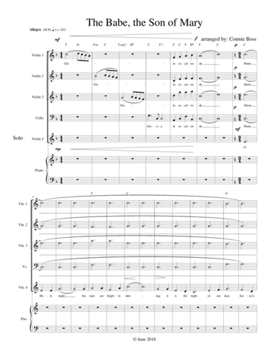The Babe, The Son of Mary Strings (Medley) (arr. Connie Boss)