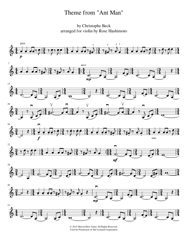 Theme From Ant-man (arr. Rose Hashimoto)