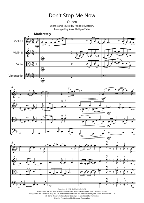 Don't Stop Me Now (arr. Alex Phillips-Yates)