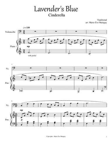 Lavender's Blue (arr. Marie-Ève Mainguy)