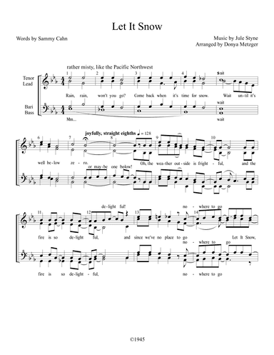 Let It Snow! Let It Snow! Let It Snow! (arr. Donya Metzger)