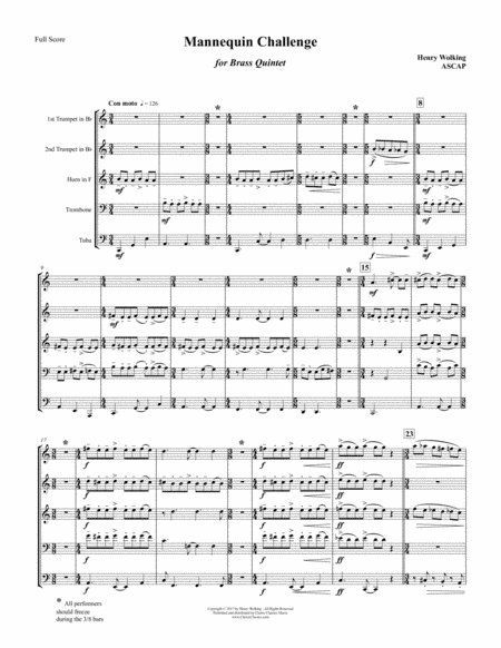 Mannequin Challenge for Brass Quintet