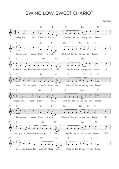 SWING LOW, SWEET CHARIOT (arr. Alex Nunes Rodrigues)