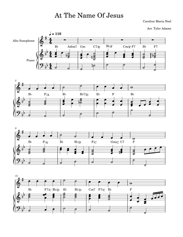 At The Name Of Jesus (arr. Tyler Adams)