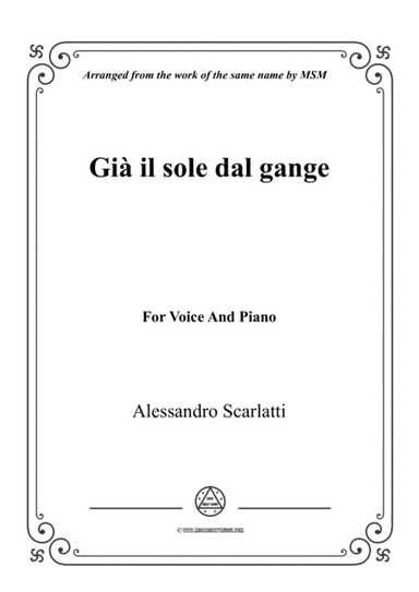 Scarlatti-Già il sole dal gange,for Flute and Piano (arr. MSM)
