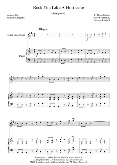 Rock You Like A Hurricane (arr. Gildson Cerqueira)