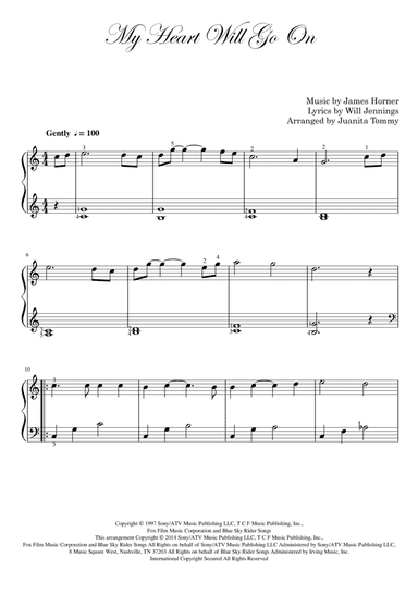 My Heart Will Go On (love Theme From 'titanic') (arr. Juanita Tommy)
