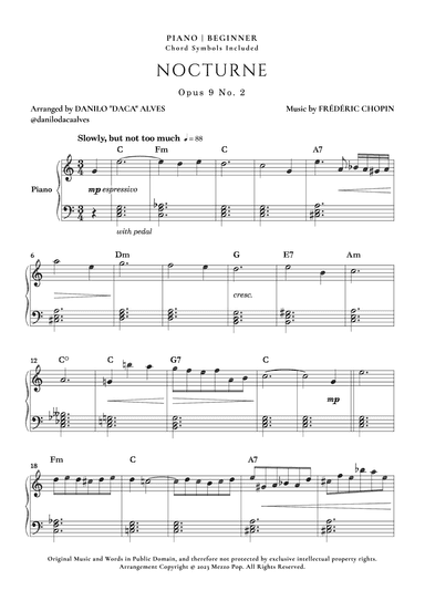 Nocturne Op. 9 No. 2 (arr. Danilo "Daca" Alves)