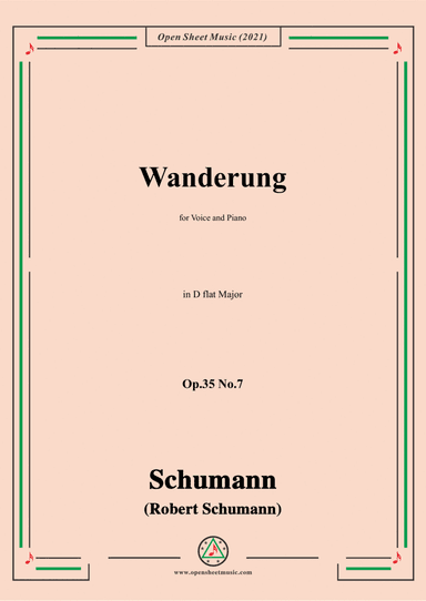 Schumann-Wanderung,Op.35 No.7 in D flat Major (arr. Open Cloud)