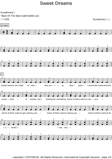 Sweet Dreams (are Made Of This) (arr. COPYDRUM)
