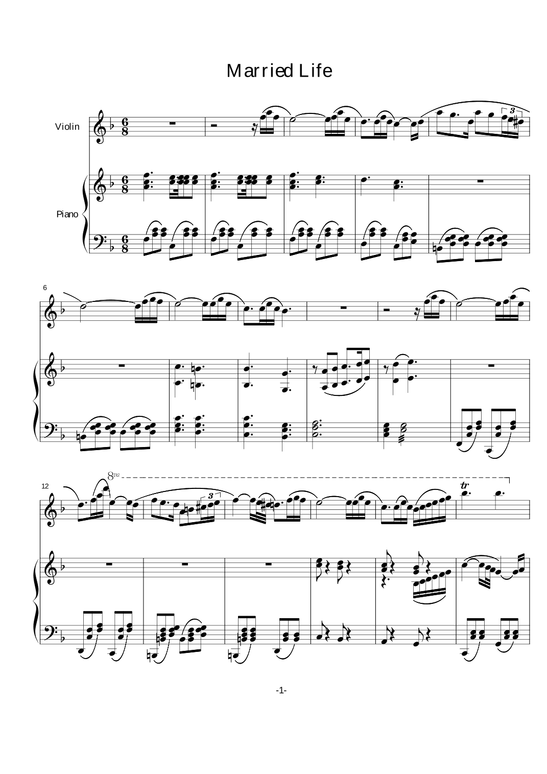 Married Life (arr. Michael Giacchino)