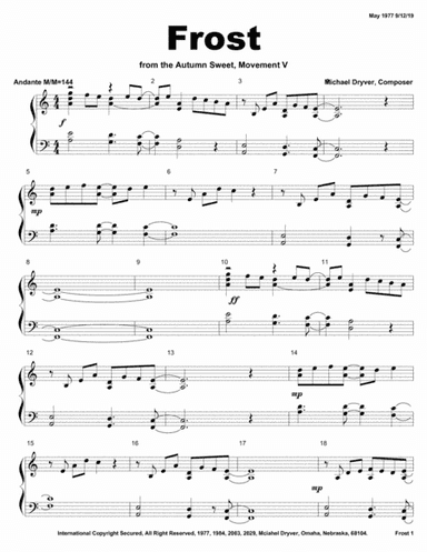 Frost (from Autumn Sweet Concerto)