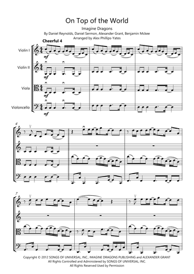 On Top Of The World (arr. Alex Phillips-Yates)