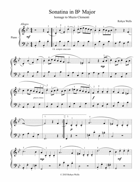 Sonatina in B-flat Major, Homage to Muzio Clementi