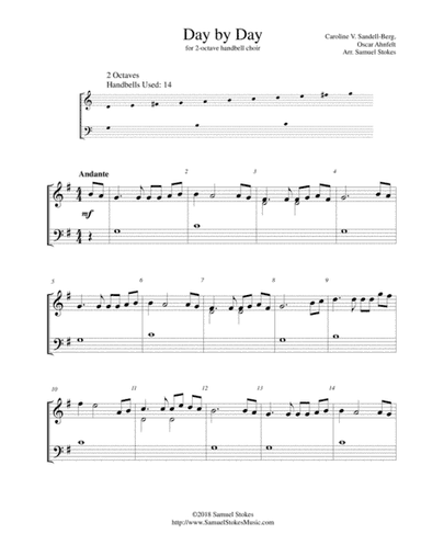 Day by Day - for 2-octave handbell choir (arr. Samuel Stokes)