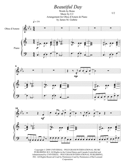 Beautiful Day (arr. James M. Guthrie, ASCAP)