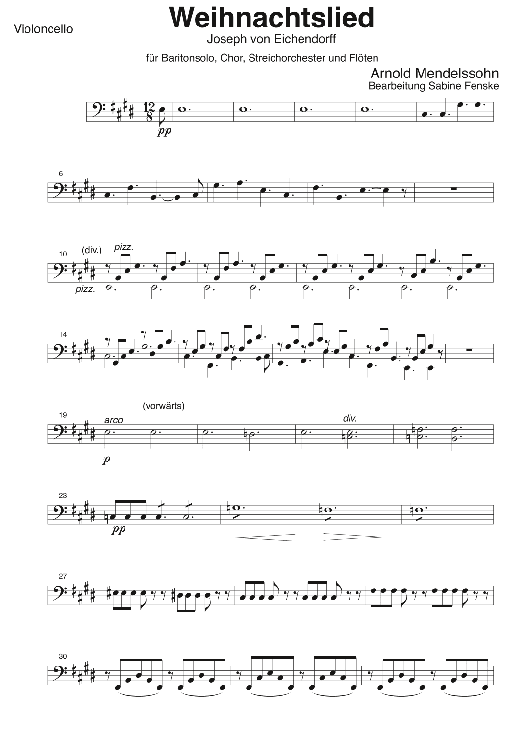 Weihnachtslied (arr. Sabine Fenske)
