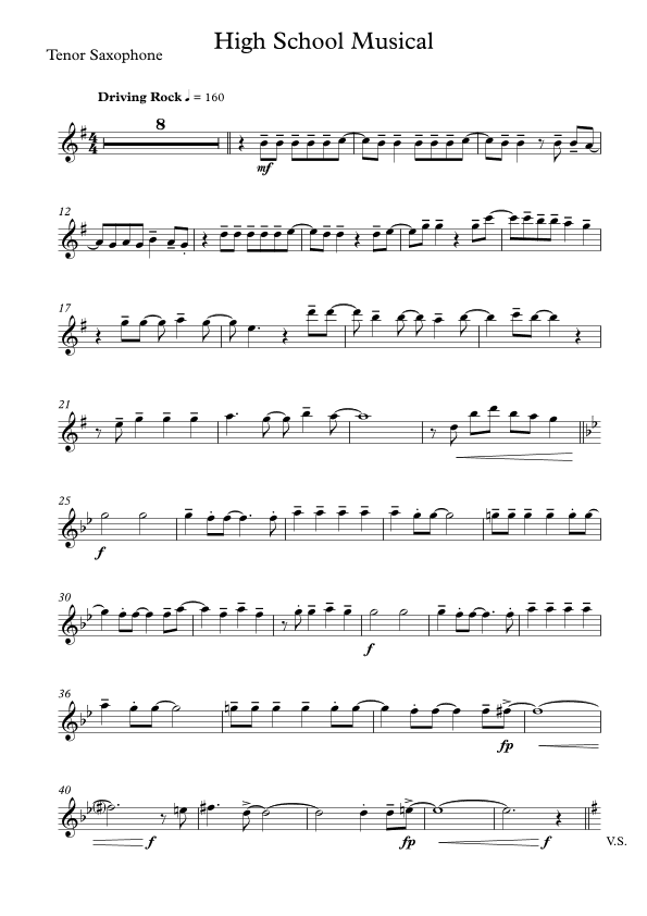 High School Musical (arr. Liz Woodsend)