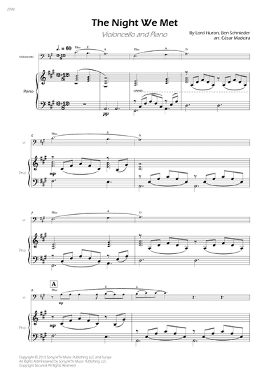 The Night We Met (arr. César Madeira)