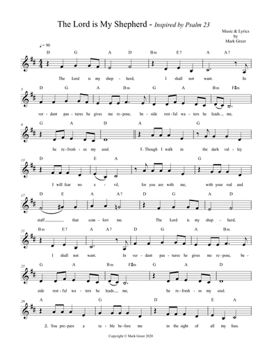 The Lord is My Shepherd - Inspired by Psalm 23