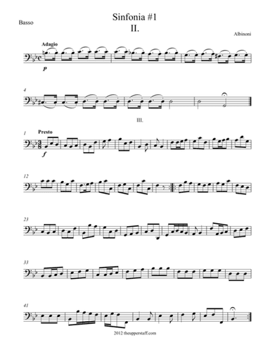 Sinfonia #1 in B Flat Major Movements 2 & 3 (arr. Nick Lacanski)