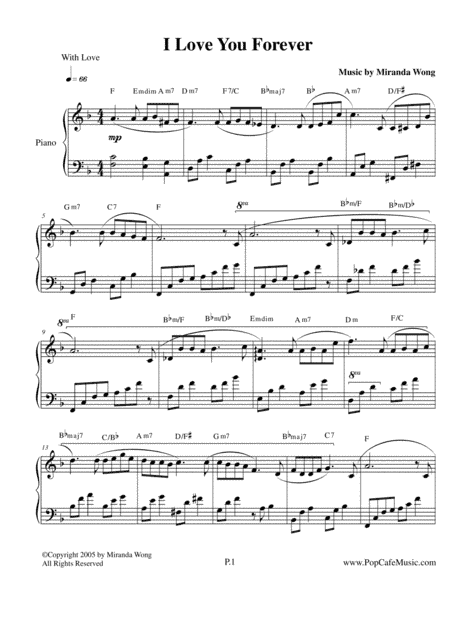 I Love You Forever - Touching Piano Music