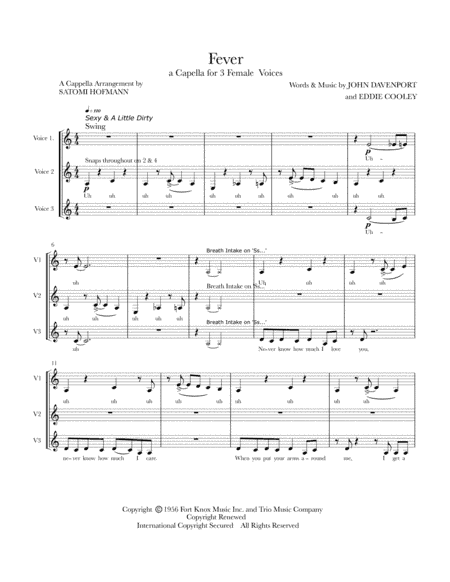 Fever (arr. Satomi Hofmann)